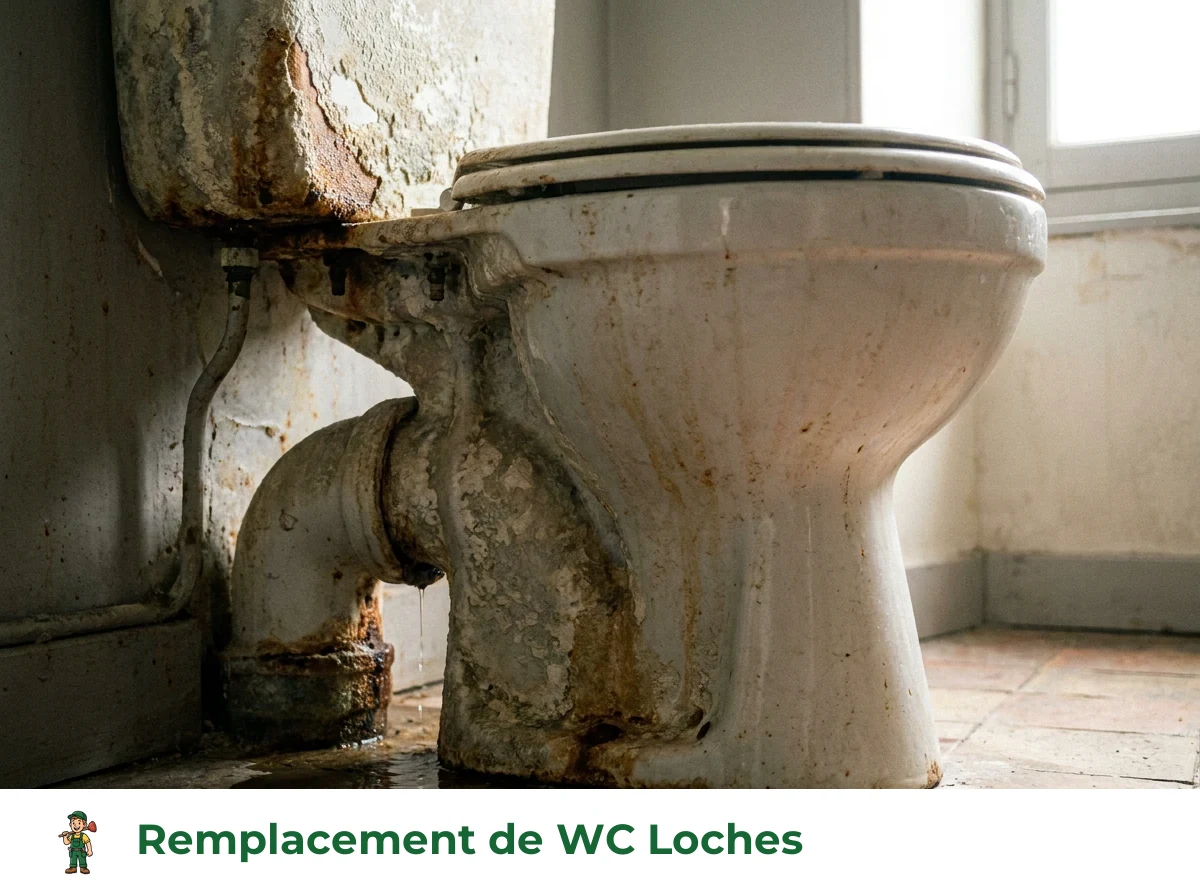 Remplacement de WC à Loches