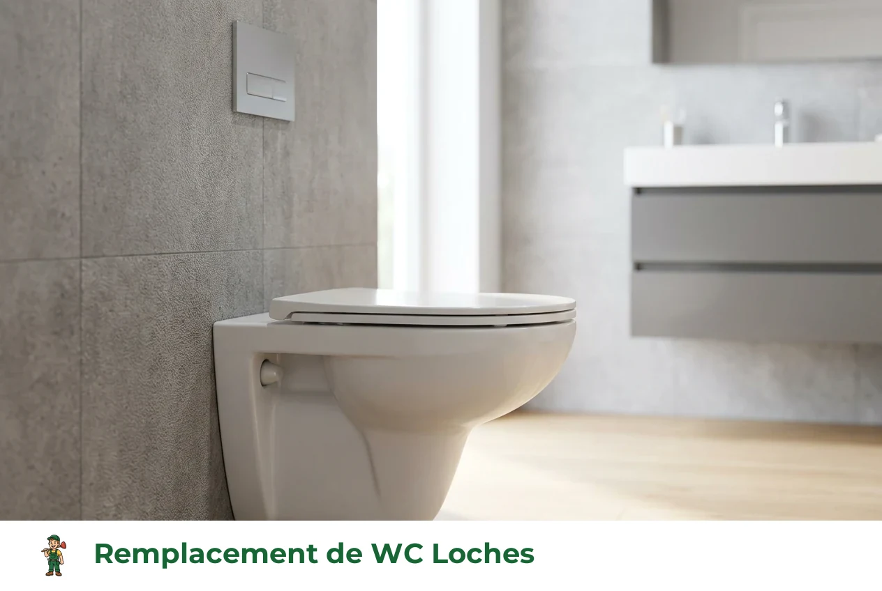 Remplacement de WC à Loches