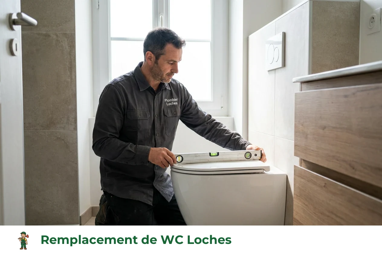 Remplacement de WC à Loches